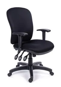 Chefsessel "Super Comfort", Textil, schwarz, Gestell schwarz, MaYAH